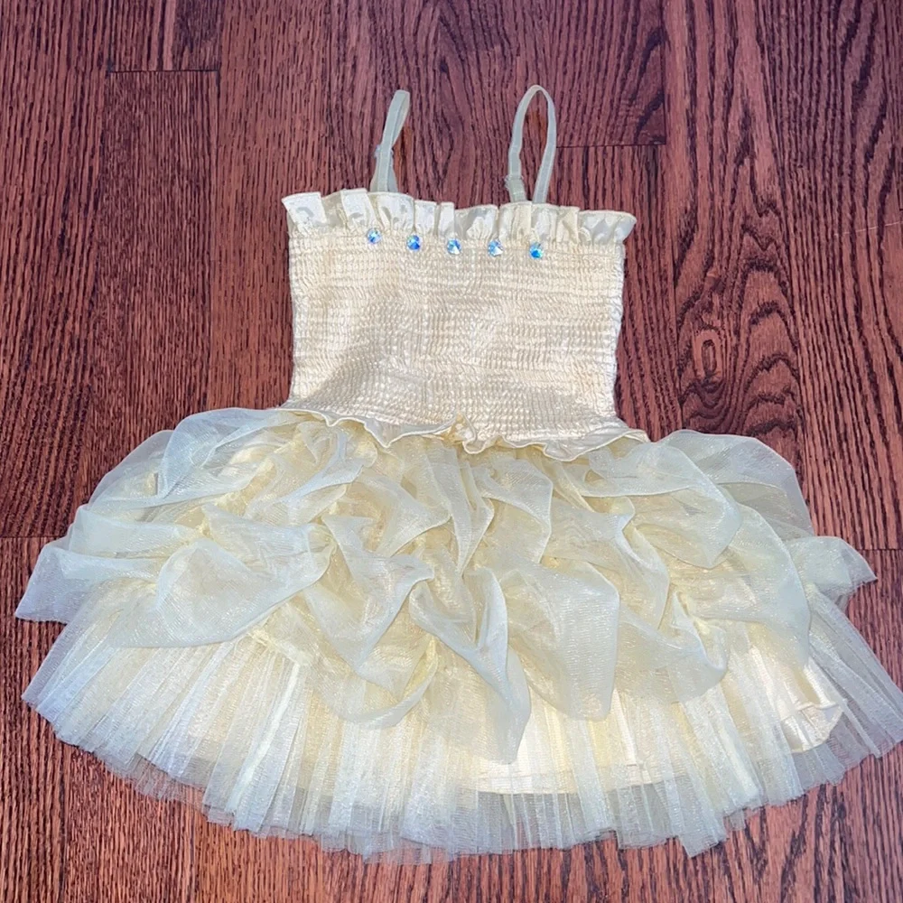 Beautiful Ooh! La, La! Couture yellow dress - size 3T - Picture 2 of 9